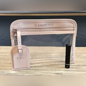 🆕 IT Cosmetics Superhero Mascara with Pink Travel Bag